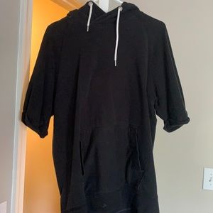 Short Sleeve Black Hoodie